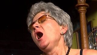 Screaming Granny! She moans so loud while fucking