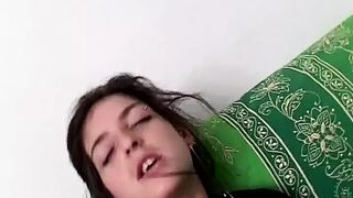 Naughty and hot Italian girl masturbates for your pleasure